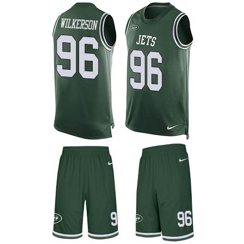 Nike Jets #96 Muhammad Wilkerson Green Team Color Men's Stitched NFL Limited Tank Top Suit Jersey - Click Image to Close